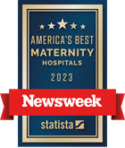 Emblem of Newsweek's award for America's best maternity hospitals 2023