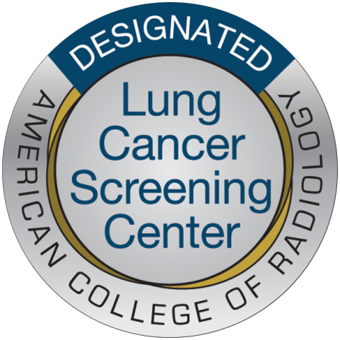 Designated Lung Cancer Screening Center badge from the American College of Radiology