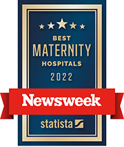 Newsweek Best Maternity Hospitals badge 2022