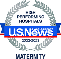 U,S. News High Performing Hospitals (Maternity) 2022-2023 badge