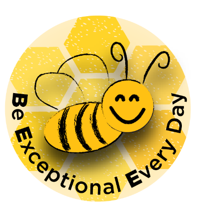 The BEE award logo with a bee and the text 'Be Exceptional Every Day'.