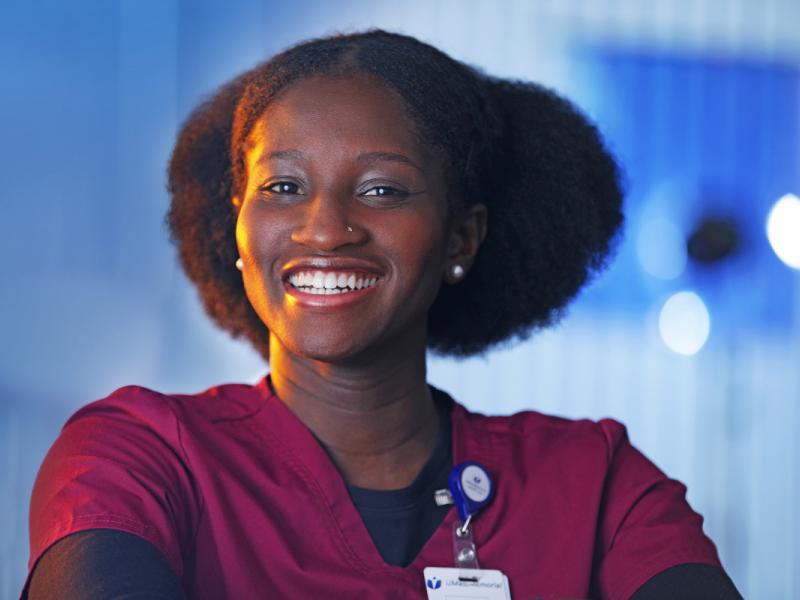 A photo of Abigail, one of the graduate nurses in residency at UMass Memorial Health