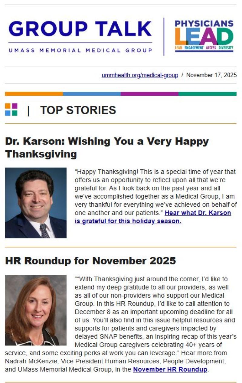 The latest issue of Group Talk