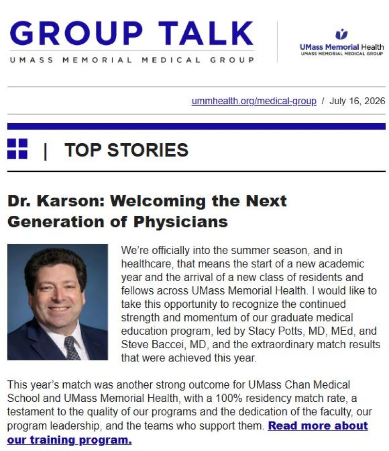 The latest issue of Group Talk.