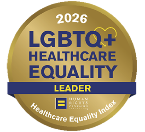 2026 LGBTQ+ Healthcare Equality Leader badge from Healthcare Equity Index.