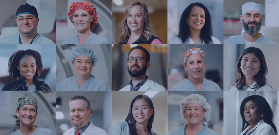 3x5 collage style grid of healthcare professionals faces