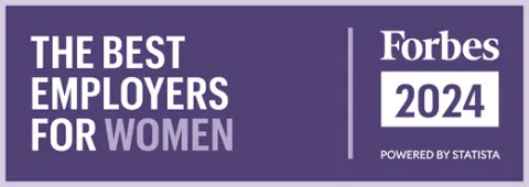 Forbes Best Employer for Woman Badge