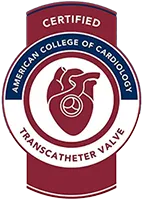 The American College of Cardiology Transcatheter Valve certified badge.