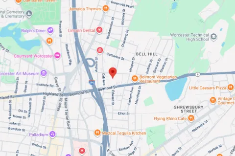 A map showing the location of the breastfeeding support group. 