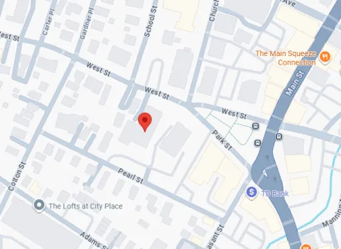 A map showing the location of 30 West Street in Leominster.