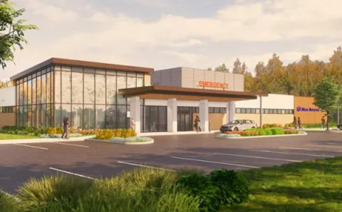 Rendering of the future UMass Memorial Medical Center at Nashoba Valley.