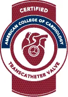 The American College of Cardiology Transcatheter Valve certified badge.