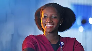 Abigail represents UMass Memorial Medical Center's New Graduate Nursing Program.