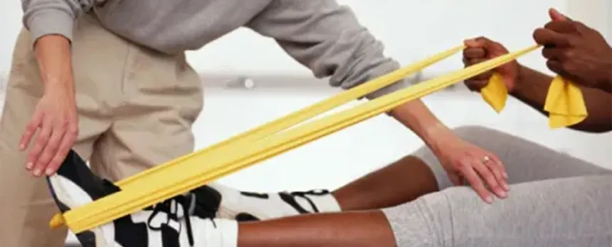 patient stretching in physical therapy