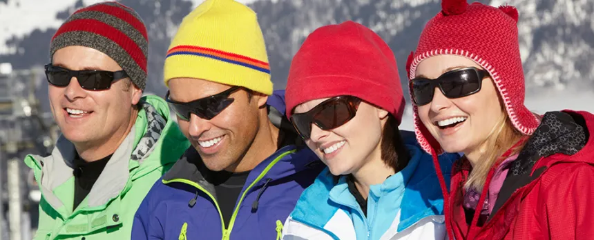 friends enjoying time in the winter