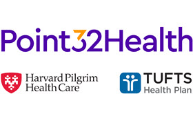 Point32Health logo for HarvardPilgrim and Tufts