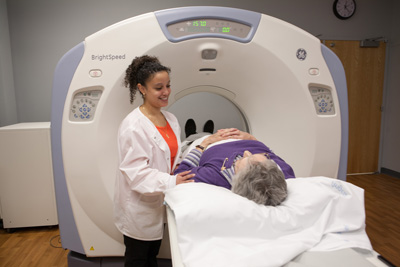 DI employee with patient