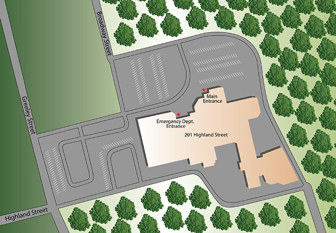 Map of Clinton Hospital