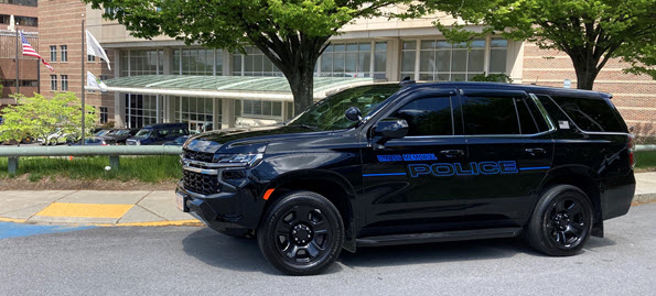 One of the UMass Memorial Medical Center's patrol vehicles parked on campus