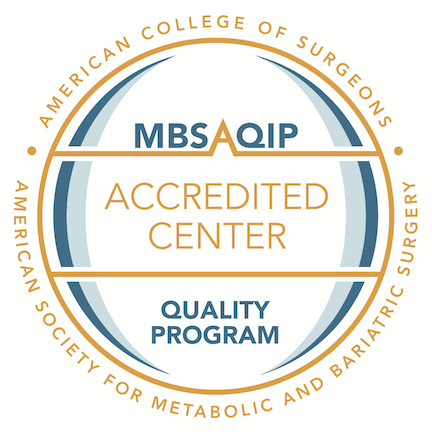 The MBSAQIP Quality Program Accredited Center logo.